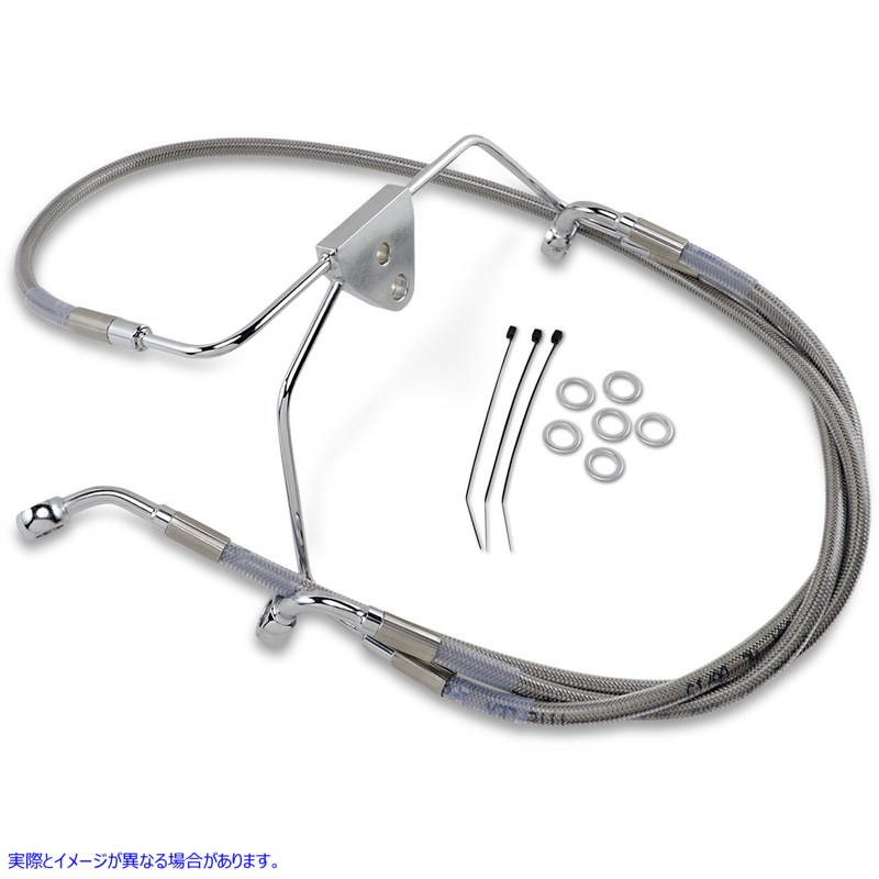 取寄せ ブレーキライン - フロント - +8インチ - ツーリング - ステンレススチール ドラッグスペシャリティーズ Brake Line - Front - +8 - Touring - Stainless Steel 1741-2632 17412632