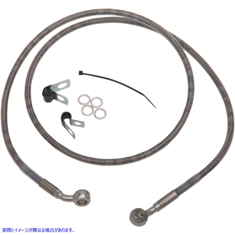 取寄せ ブレーキライン - フロント - +8インチ - ステンレススチール - XL ドラッグスペシャリティーズ Brake Line - Front - +8 - Stainless Steel - XL 1741-2647 17412647