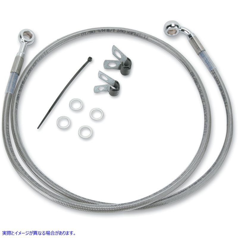 取寄せ ブレーキライン - フロント - +6インチ - ステンレススチール ドラッグスペシャリティーズ Brake Line - Front - +6 - Stainless Steel 1741-2656 17412656