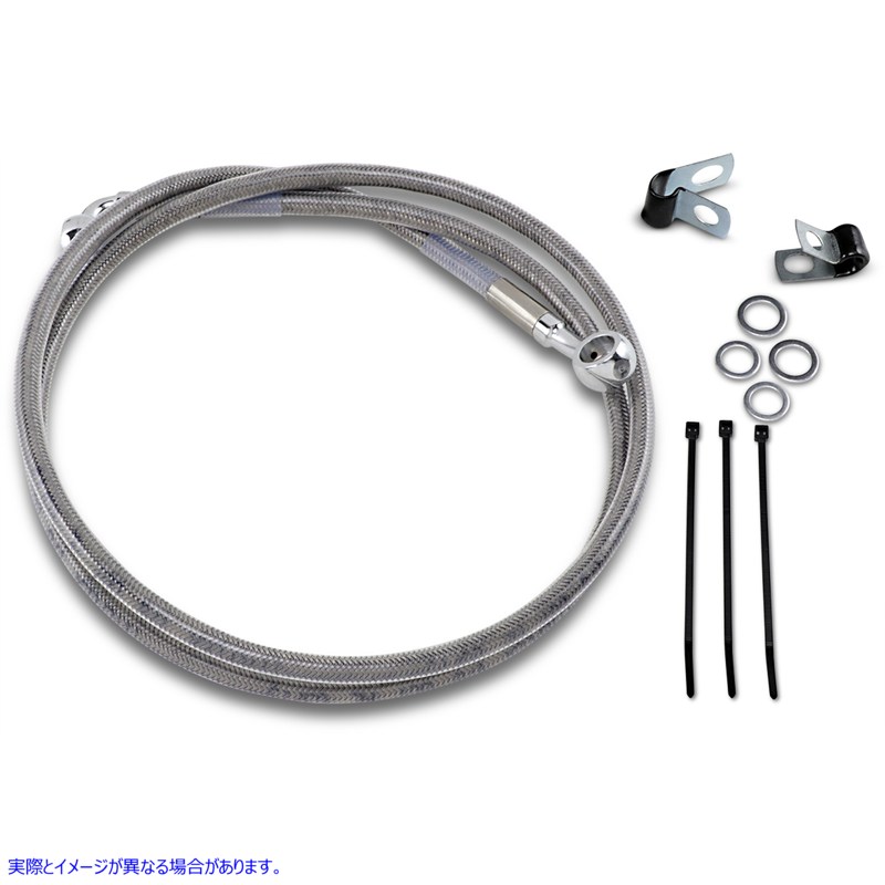 取寄せ ブレーキライン - フロント - +8インチ - ステンレススチール ドラッグスペシャリティーズ Brake Line - Front - +8 - Stainless Steel 1741-2678 17412678