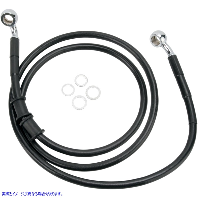 取寄せ ブレーキライン - フロント（上部） - ブラック ドラッグスペシャリティーズ Brake Line - Front (Upper) - Black 1741-2882 17412882