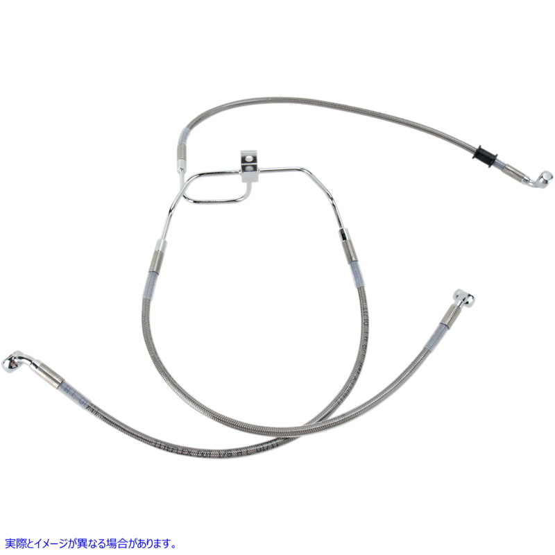 取寄せ ブレーキライン - +2インチ - ステンレススチール - FXDF 08-17 ドラッグスペシャリティーズ Brake Line - +2 - Stainless Steel - FXDF '08-'17 1741-2901 17412901