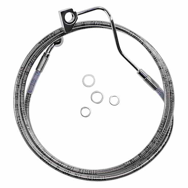 取寄せ ブレーキライン - +6インチ - ステンレススチール - ABS ドラッグスペシャリティーズ Brake Line - +6 - Stainless Steel - ABS 1741-3991 17413991