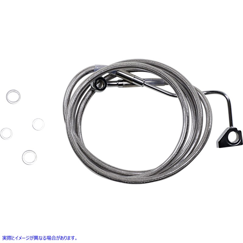 取寄せ ブレーキライン - +10インチ - ステンレススチール - ABS ドラッグスペシャリティーズ Brake Line - +10 - Stainless Steel - ABS 1741-3993 17413993