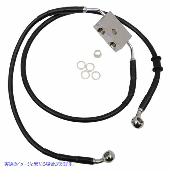 取寄せ ブレーキライン - フロント - +6インチ - ブラック - XL ドラッグスペシャリティーズ Brake Line - Front - +6 - Black - XL 1741-5321 17415321