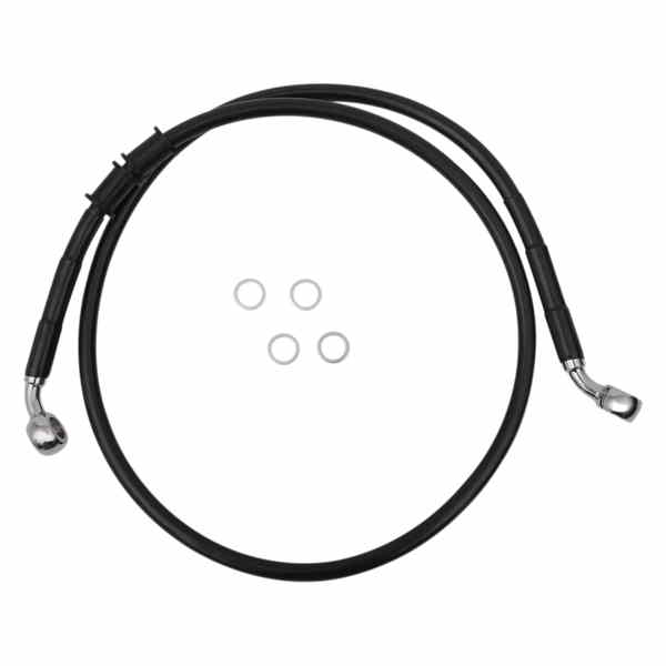 取寄せ ブレーキライン - フロント - +2インチ - ブラック - XL ドラッグスペシャリティーズ Brake Line - Front - +2 - Black - XL 1741-5359 17415359
