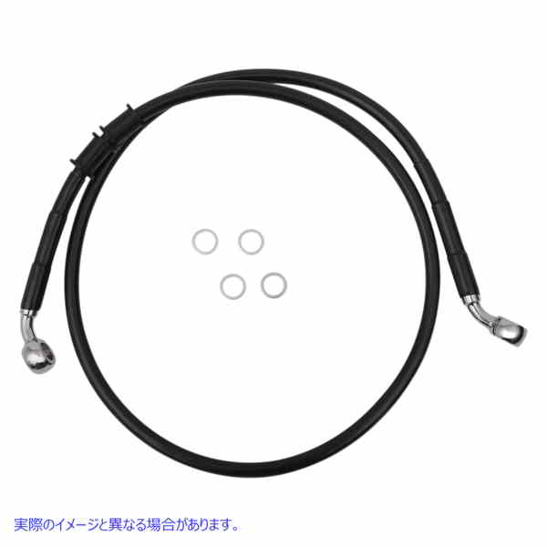 取寄せ ブレーキライン - フロント - +4インチ - ブラック - XL ドラッグスペシャリティーズ Brake Line - Front - +4 - Black - XL 1741-5361 17415361