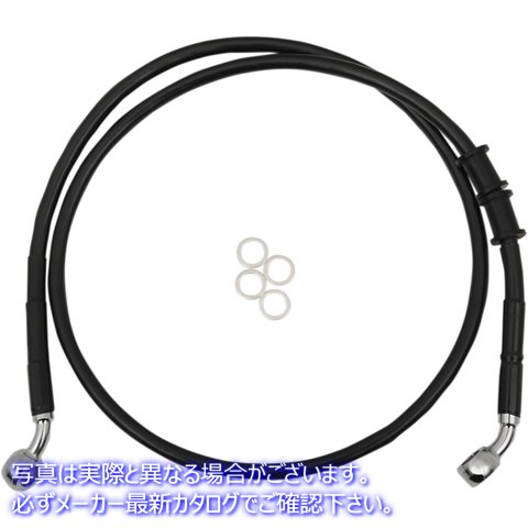 取寄せ ブレーキライン - フロント（上部） - ブラック ドラッグスペシャリティーズ Brake Line - Front (Upper) - Black 1741-5399 17415399