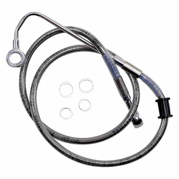 取寄せ ブレーキライン - フロント（上部） - ステンレススチール ドラッグスペシャリティーズ Brake Line - Front (Upper) - Stainless Steel 1741-5754 17415754