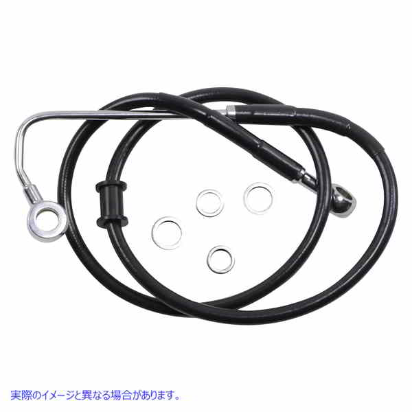 取寄せ ブレーキライン - フロント（上部） - ブラック ドラッグスペシャリティーズ Brake Line - Front (Upper) - Black 1741-5759 17415759