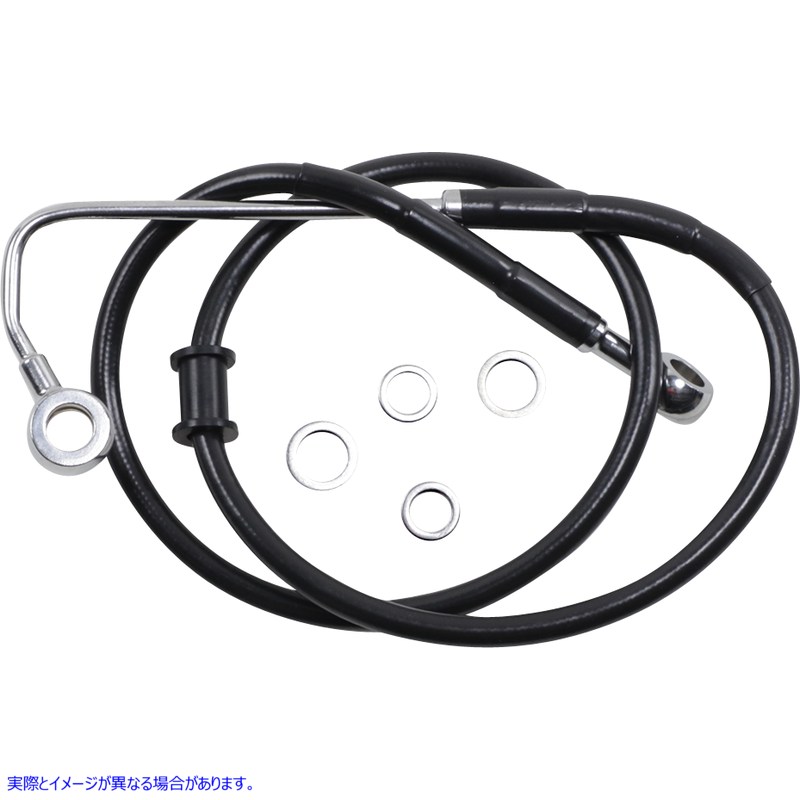 取寄せ ブレーキライン - +2インチ - ブラック - 15-17 ソフテイル ドラッグスペシャリティーズ Brake Line - +2 - Black - '15-'17 Softail 1741-5760 17415760