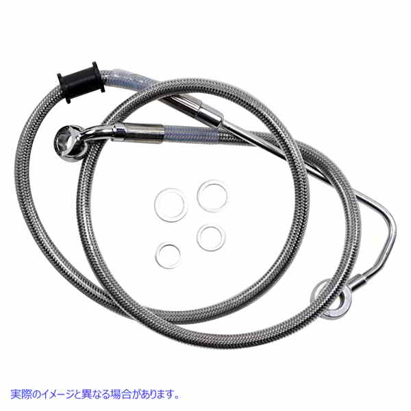 取寄せ ブレーキライン - +6インチ - ステンレススチール - 15-17 ソフテイル ドラッグスペシャリティーズ Brake Line - +6 - Stainless Steel - '15-'17 Softail 1741-5767 17415767