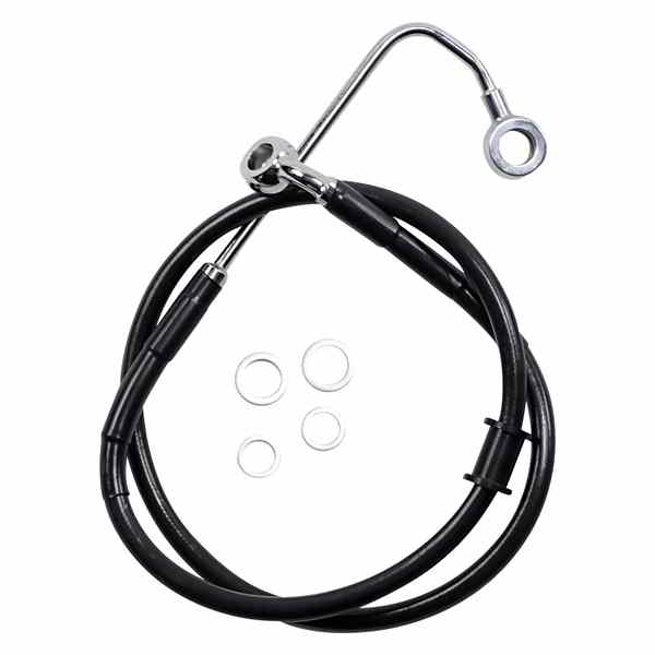 取寄せ ブレーキライン - フロント（上部） - ブラック ドラッグスペシャリティーズ Brake Line - Front (Upper) - Black 1741-5770 17415770