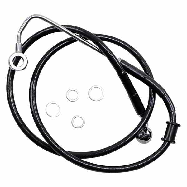 取寄せ ブレーキライン - +10インチ - ブラック - 15-17 ソフテイル ドラッグスペシャリティーズ Brake Line - +10 - Black - '15-'17 Softail 1741-5775 17415775
