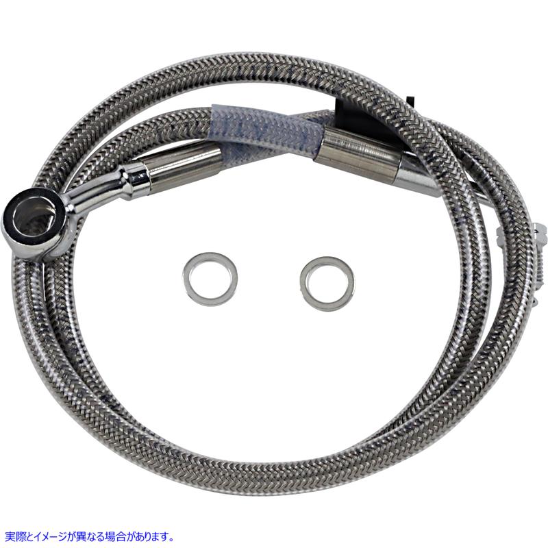 取寄せ ブレーキライン - +4インチ - ステンレススチール - 18-22 ソフテイル ドラッグスペシャリティーズ Brake Line - +4 - Stainless Steel - '18-'22 Softail 1741-5790 17415790