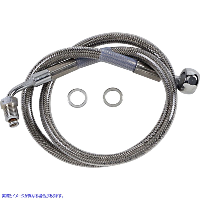 取寄せ 拡張長さのステンレス鋼ブレーキライン ドラッグスペシャリティーズ Brake Line - +6 - Stainless Steel - '18-'21 Softail 1741-5803 17415803
