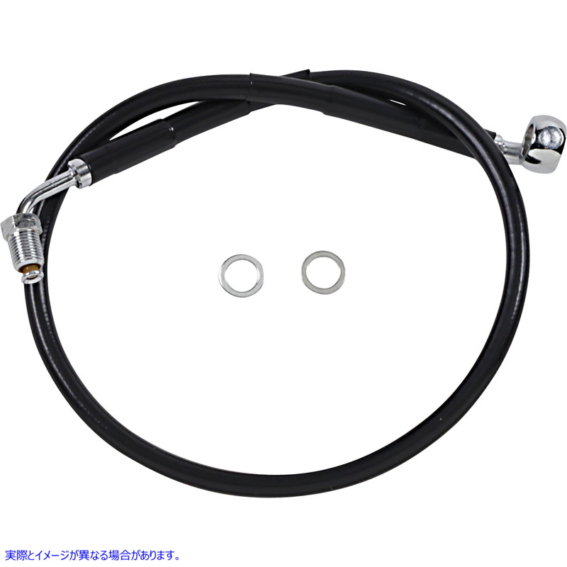 取寄せ ブレーキライン - +2インチ - ブラック - 18-21 ソフテイル ドラッグスペシャリティーズ Brake Line - +2 - Black - '18-'21 Softail 1741-5807 17415807