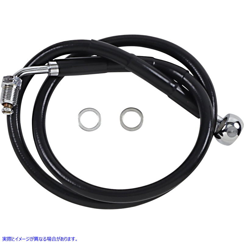 取寄せ ブレーキライン - +8インチ - ブラック - 18-21 ソフテイル ドラッグスペシャリティーズ Brake Line - +8 - Black - '18-'21 Softail 1741-5810 17415810