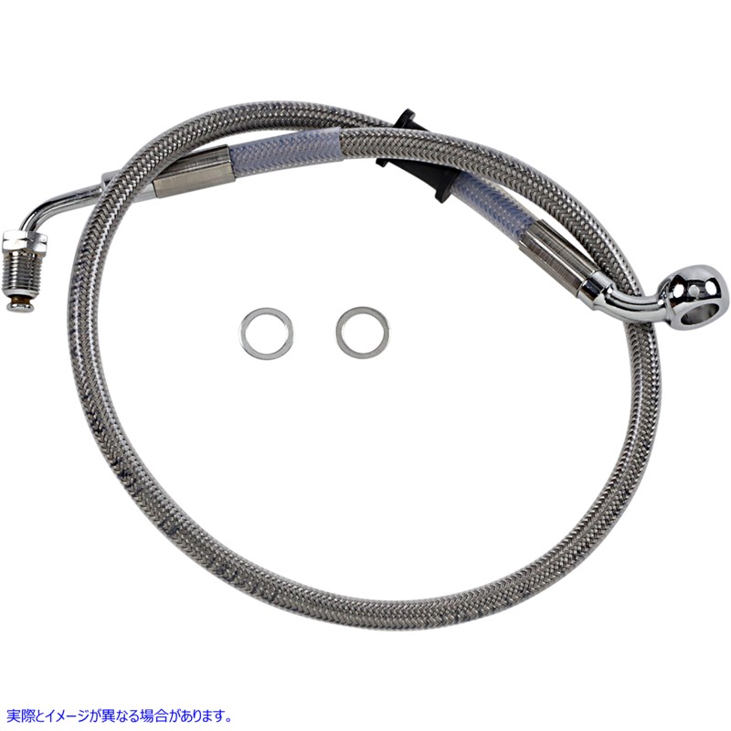 取寄せ ブレーキライン - フロント（上部） - ステンレススチール ドラッグスペシャリティーズ Brake Line - Front (Upper) - Stainless Steel 1741-5812 17415812
