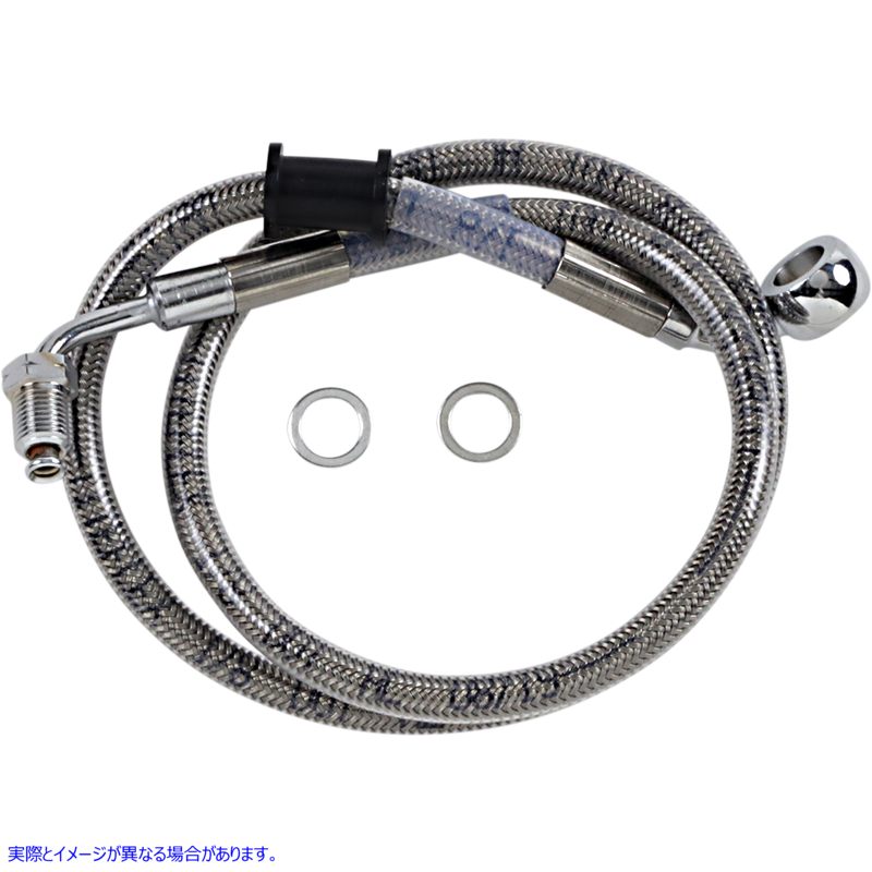 取寄せ ブレーキライン - +6インチ - ステンレススチール - 18-21 ソフテイル ドラッグスペシャリティーズ Brake Line - +6 - Stainless Steel - '18-'21 Softail 1741-5815 17415815