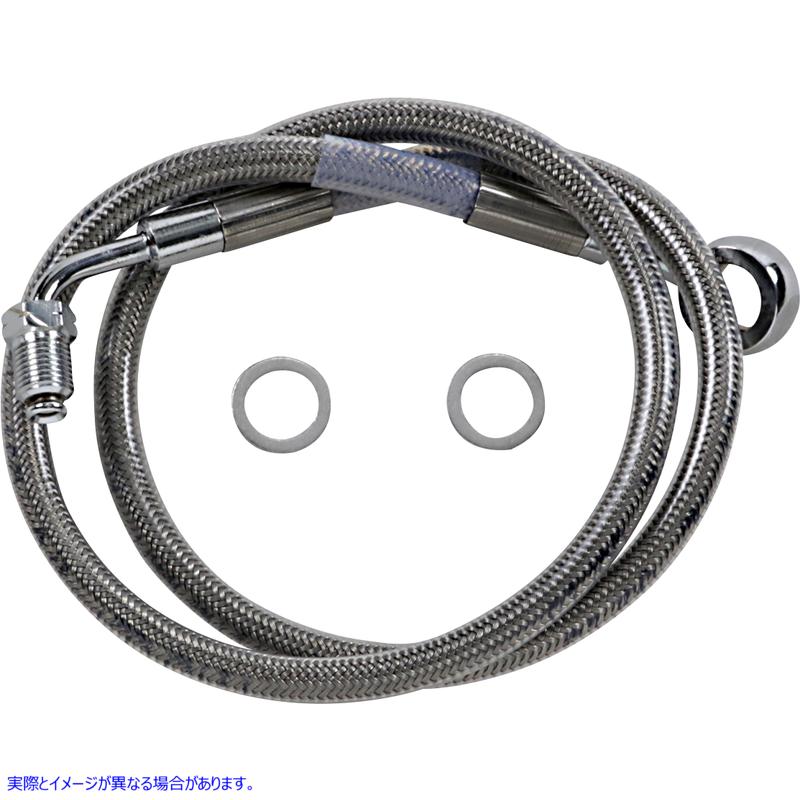 取寄せ ブレーキライン - +8インチ - ステンレススチール - 18-22 ソフテイル ドラッグスペシャリティーズ Brake Line - +8 - Stainless Steel - '18-'22 Softail 1741-5828 17415828