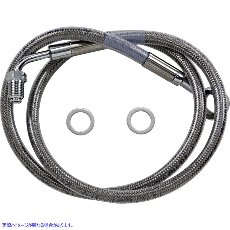 取寄せ ブレーキライン - +10インチ - ステンレススチール - 18-22 ソフテイル ドラッグスペシャリティーズ Brake Line - +10 - Stainless Steel - '18-'22 Softail 1741-5829 17415829