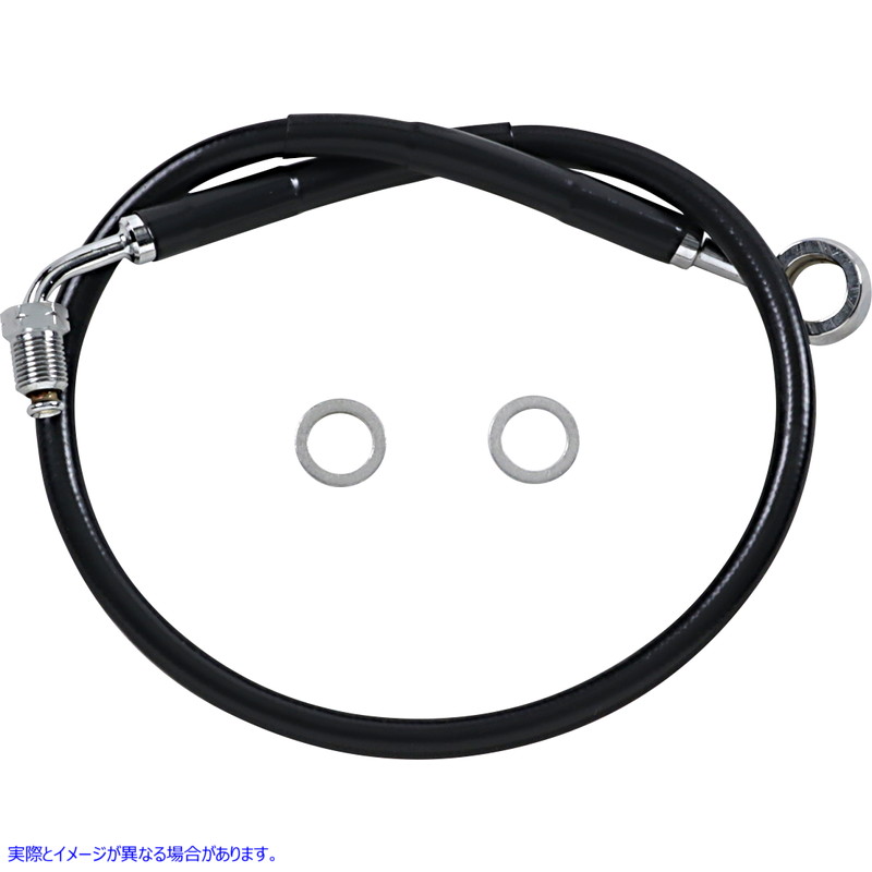 取寄せ ブレーキライン - フロント（上部） - ブラック ドラッグスペシャリティーズ Brake Line - Front (Upper) - Black 1741-5830 17415830