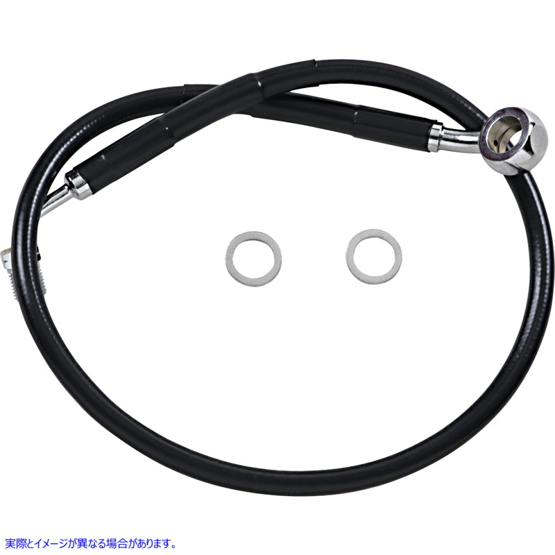 取寄せ ブレーキライン - +2インチ - ブラック - 18-22 ソフテイル ドラッグスペシャリティーズ Brake Line - +2 - Black - '18-'22 Softail 1741-5831 17415831