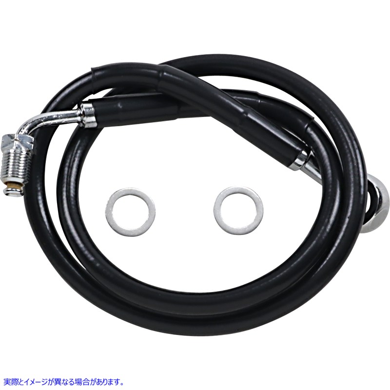 取寄せ ブレーキライン - +6インチ - ブラック - 18-22 ソフテイル ドラッグスペシャリティーズ Brake Line - +6 - Black - '18-'22 Softail 1741-5833 17415833