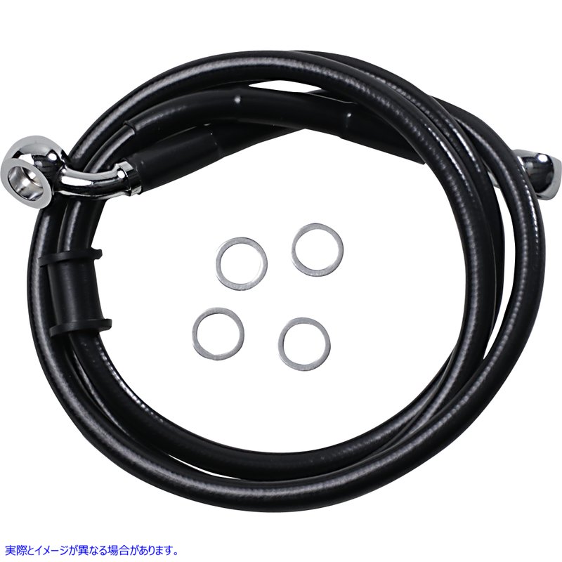 取寄せ ブレーキライン - フロント（上部） - ブラック ドラッグスペシャリティーズ Brake Line - Front (Upper) - Black 1741-5839 17415839