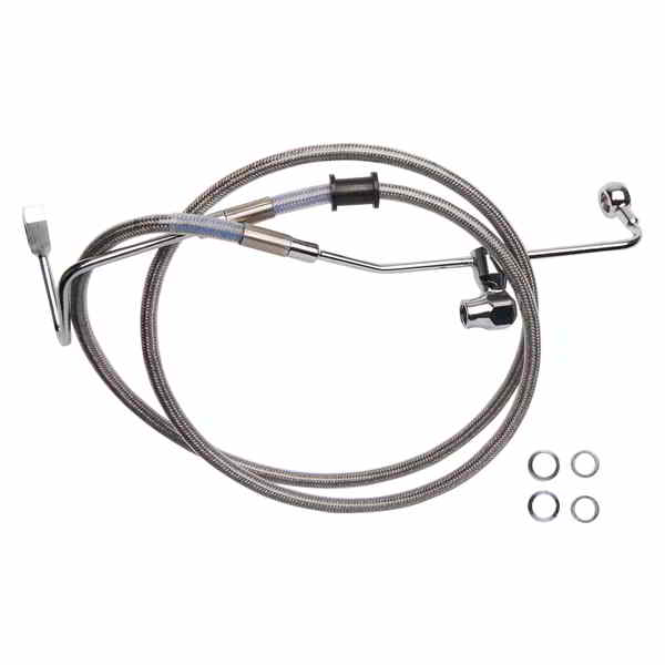 取寄せ ブレーキライン - リア - ABS - ステンレススチール ドラッグスペシャリティーズ Brake Line - Rear - ABS - Stainless Steel 17416334