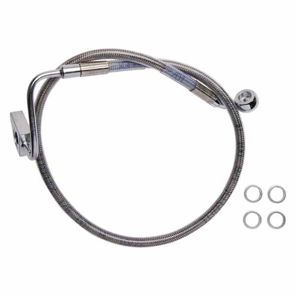 取寄せ ブレーキライン - リア - ABS - ステンレススチール ドラッグスペシャリティーズ Brake Line - Rear - ABS - Stainless Steel 17416336
