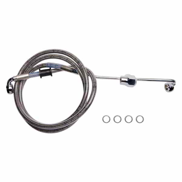 取寄せ ブレーキライン - リア - ABS非対応 - ステンレススチール ドラッグスペシャリティーズ Brake Line - Rear - Non-ABS - Stainless Steel 17416338