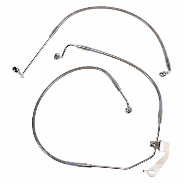 取寄せ ブレーキライン - リア - ABS非対応 - ステンレススチール ドラッグスペシャリティーズ Brake Line - Rear - Non-ABS - Stainless Steel 17416340