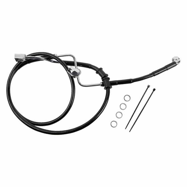 取寄せ ブレーキライン - リア - マスターシリンダーからABS - ブラック ドラッグスペシャリティーズ Brake Line - Rear - Master Cylinder to ABS - Black 17416343