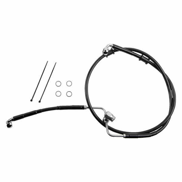 取寄せ ブレーキライン - リア - ABS非対応 - ブラック ドラッグスペシャリティーズ Brake Line - Rear - Non-ABS - Black 17416351