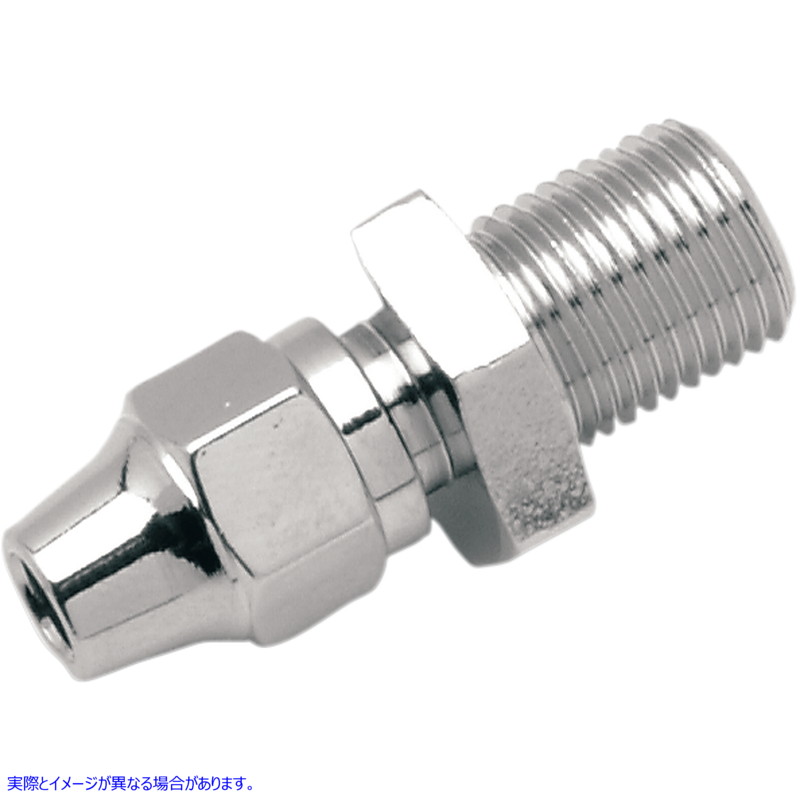 取寄せ ブレーキラインフィッティング ドラッグスペシャリティーズ Brake Line Fitting - 7/16-24 - Straight 1742-0064 17420064