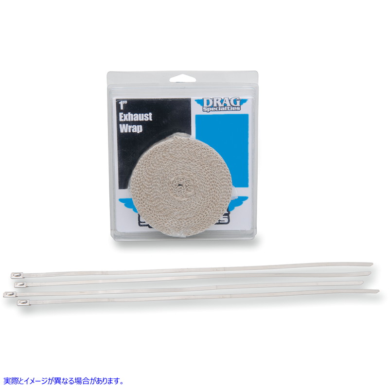 取寄せ エキゾースト熱ラップキット ドラッグスペシャリティーズ Exhaust Heat Wrap Kit with Ties - Tan - 1 x 25' 1861-0666 18610666
