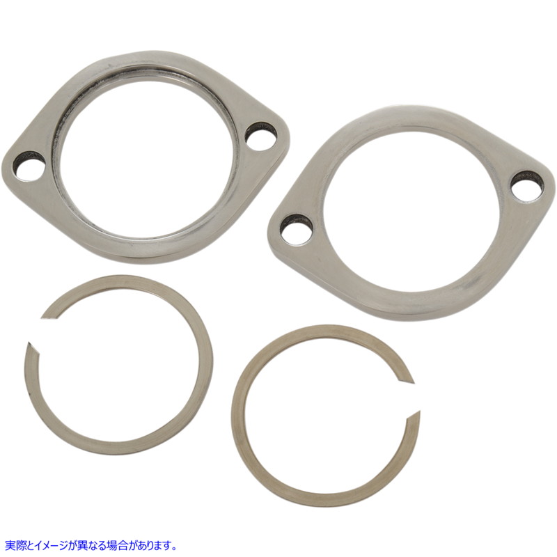 取寄せ 標準のエキゾーストフランジキット ドラッグスペシャリティーズ Exhaust Flange Kit - Polished Stainless Steel 1861-0889 18610889