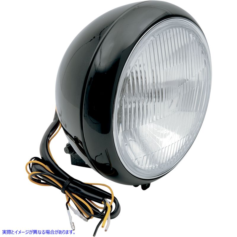 取寄せ 7インチ スムース ヘッドライト - FLST - ブラック ドラッグスペシャリティーズ 7 Smooth Headlight - FLST - Black 2001-0556 20010556