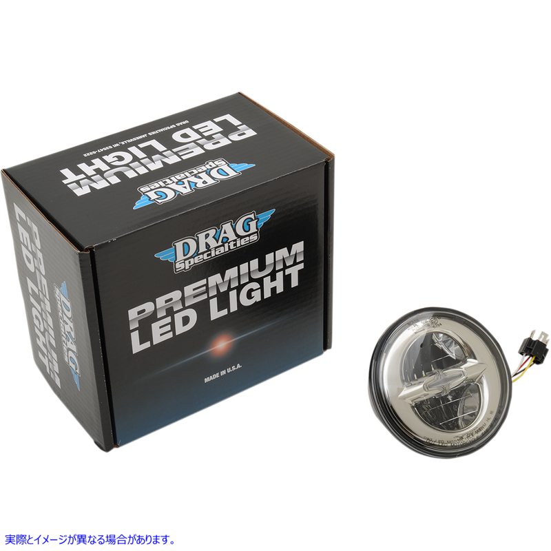 取寄せ 5.75インチ リフレクタースタイル LED ヘッドランプ - クローム ドラッグスペシャリティーズ 5.75 Reflector Style LED Headlamp - Chrome 2001-1538 20011538