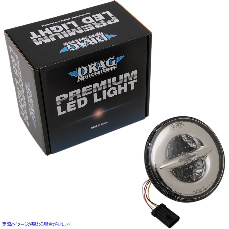 取寄せ リフレクタースタイル LED ヘッドランプ - 7インチ - クローム ドラッグスペシャリティーズ Reflector-Style LED Headlamp - 7 - Chrome 2001-1790 20011790