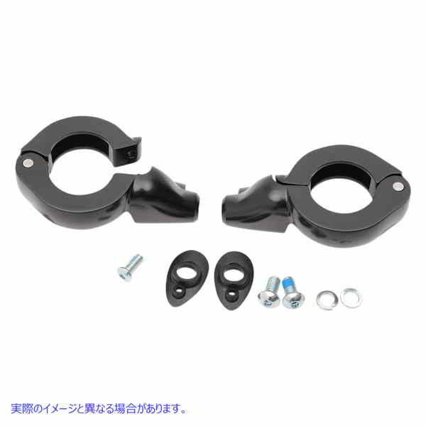 取寄せ ウィンカーマウント - 41mm - ブラック ドラッグスペシャリティーズ Turn Signal Mount - 41mm - Black 2020-1270 20201270