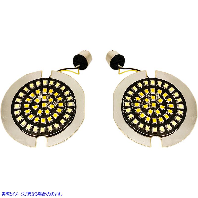 取寄せ フラットスタイル デュアルフロントターンシグナルインサート - ホワイト - アンバー ドラッグスペシャリティーズ Flat-Style Dual Front Turn Signal Insert - White - Amber 2020-1808 20201808