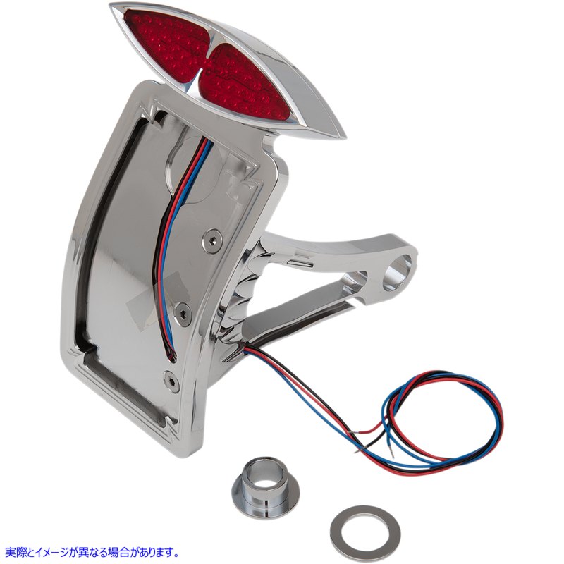 取寄せ ナンバープレートマウントを備えたサイドマウントデコライト ドラッグスペシャリティーズ Taillight/License Plate Mount - Curved - Vertical 2030-0171 20300171