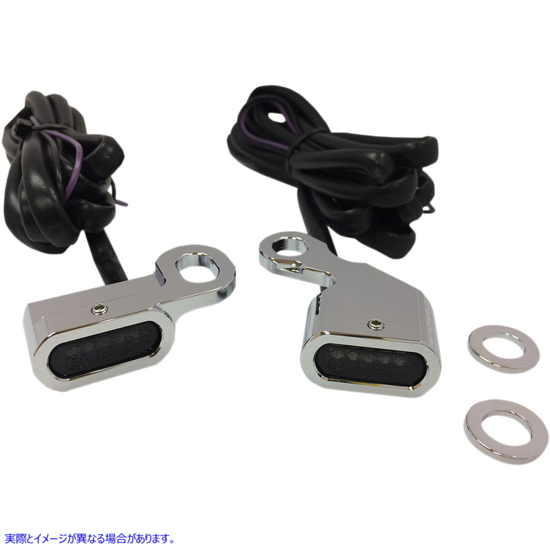 取寄せ LEDハンドルバーマーカーライト - クローム/スモーク ドラッグスペシャリティーズ LED Handlebar Marker Lights - Chrome/Smoke 2040-2133 20402133