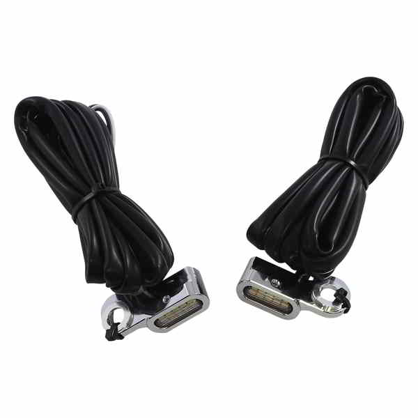 取寄せ マーカーライト - ホワイト/アンバー - クローム ドラッグスペシャリティーズ Marker Lights - White/Amber - Chrome 2040-2778 20402778