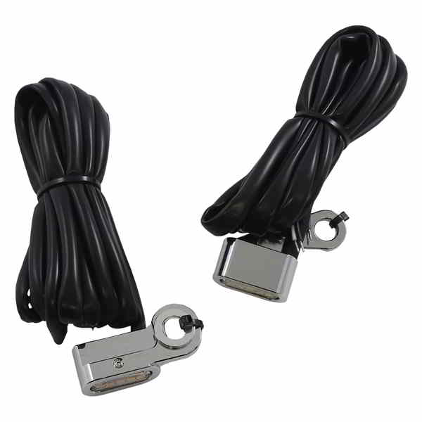 取寄せ マーカーライト - ホワイト/アンバー - クローム ドラッグスペシャリティーズ Marker Lights - White/Amber - Chrome 2040-2782 20402782