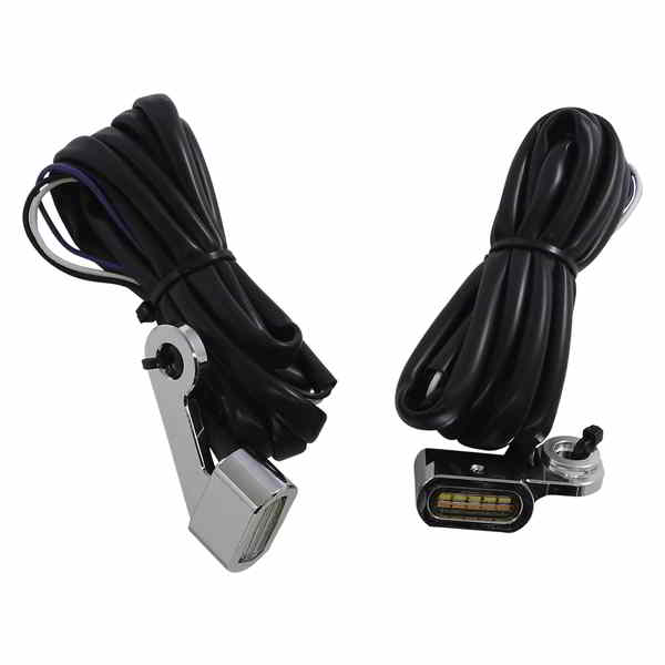 取寄せ マーカーライト - ホワイト/アンバー - クローム ドラッグスペシャリティーズ Marker Lights - White/Amber - Chrome 2040-2786 20402786