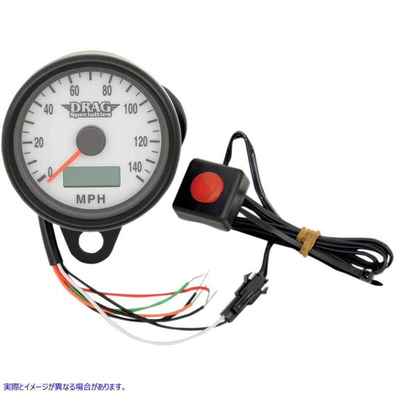 取寄せ プログラム可能なミニ電子スピードメーター（オドメーター/トリップメーター付き） - 2.4インチ - ブラック ドラッグスペシャリティーズ Programmable Mini Electronic Speedometer with Odometer/Tripmeter 2210-0258 22100258
